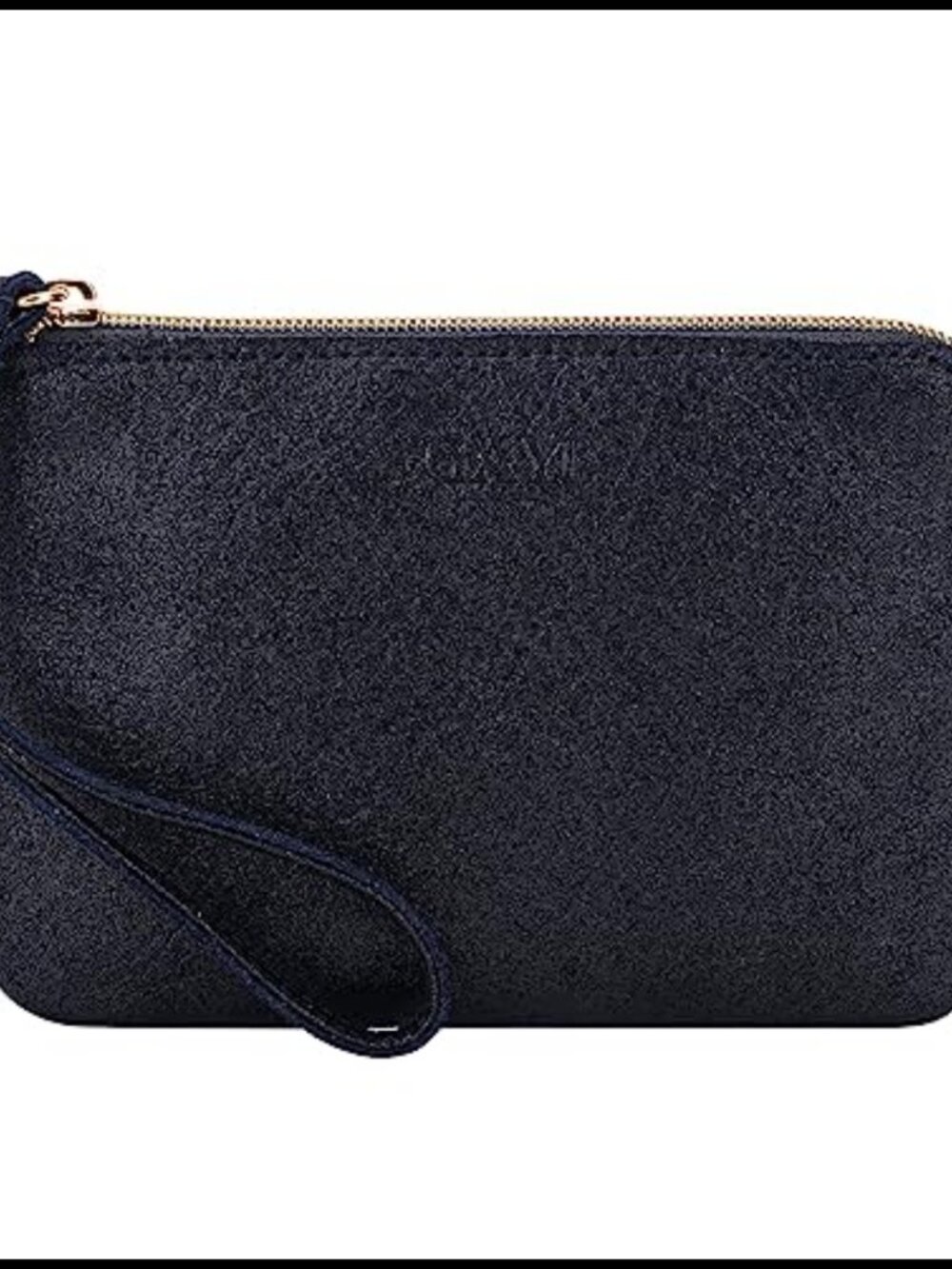 Genuine Cowhide Leather Wristlet Clutch Purse Small Zip Wallet